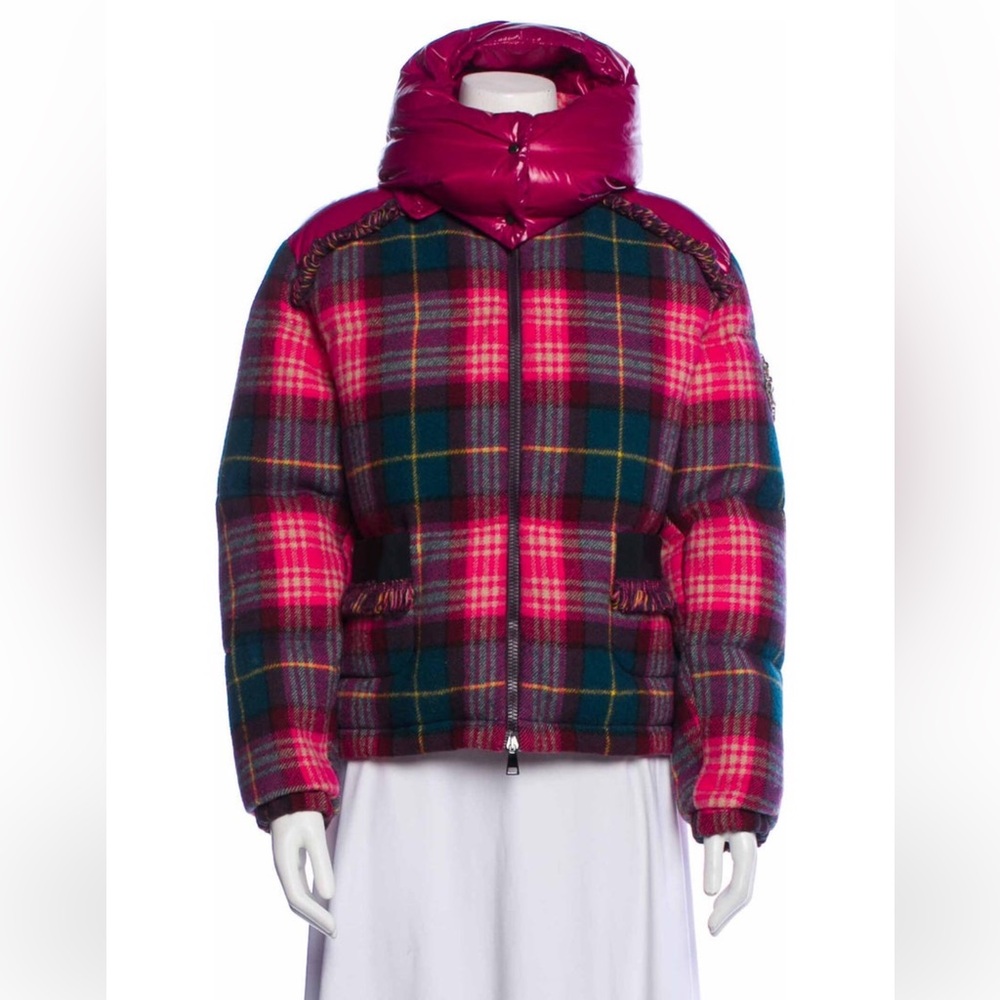 Beautiful Pink plaid Moncler Jacket size Small